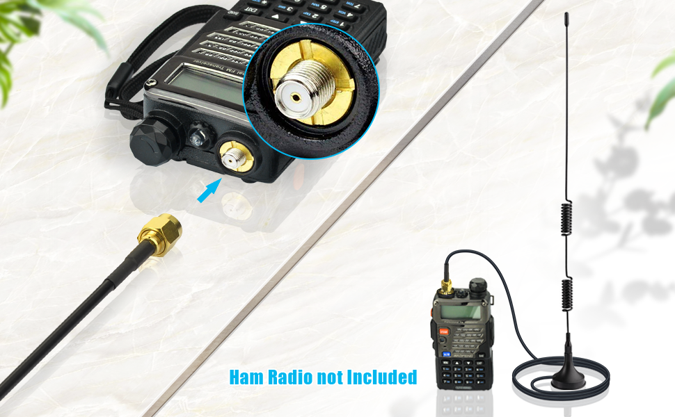  Ham Radio Magnetic Base SMA Male Antenna