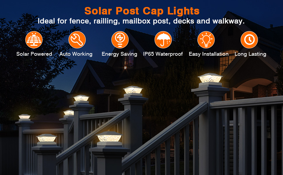 fence post lights solar powered