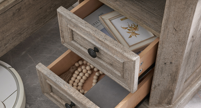 SIDE TABLE WITH 2 DRAWERS
