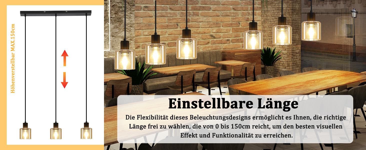 hoehenverstellbar haengelampe