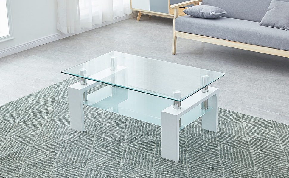 Table basse en verre