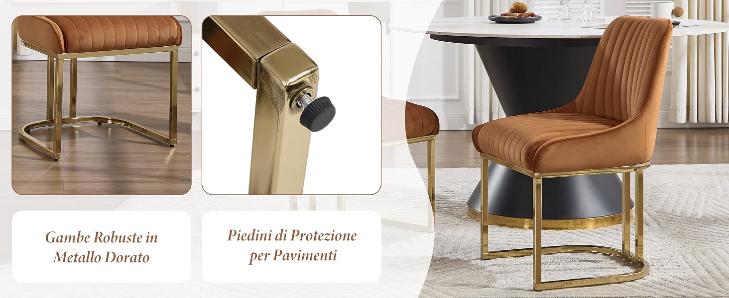 Il testo dice «Lunghezza della console in pollici» e «Da posizione a posizione in 30 minuti». Viste multiple di mobili in pelle marrone con dettagli di misurazione e posizionamento.