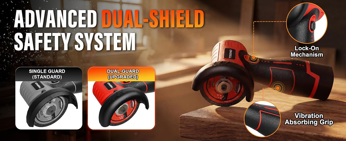 TEENO Brushless Cordless Angle Grinder Kit