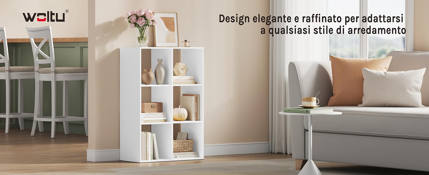 l'elegante libreria bianca di design