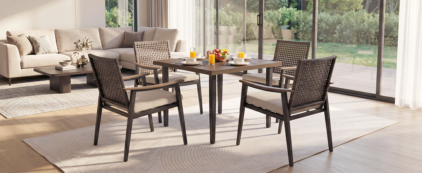 Rattanstuhl Set Bild 7