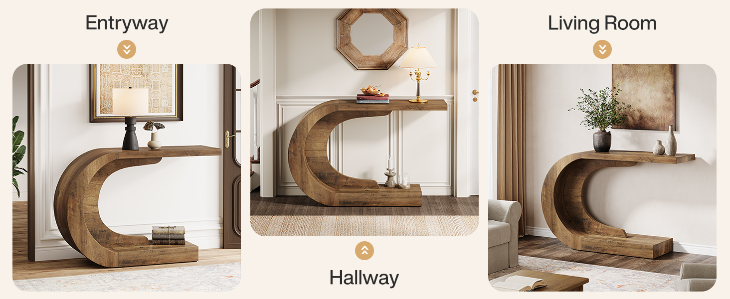 Robuust metalen frame met houten details