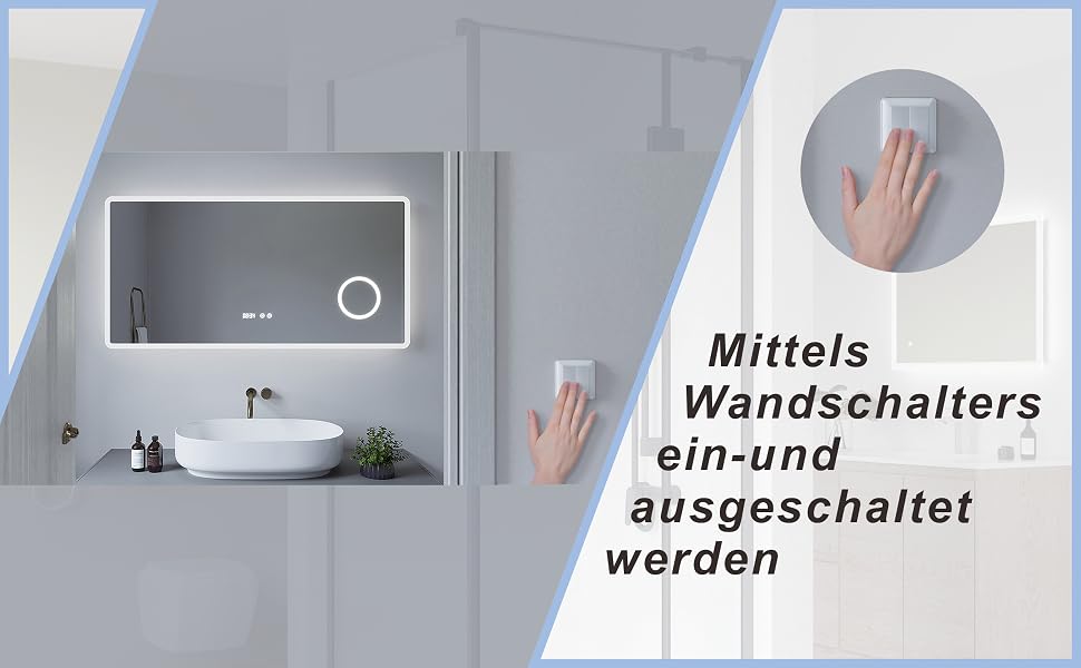 BORAS Typ D Badspiegel mit LED Beleuchtung