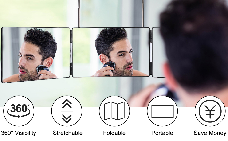 miroir miroir 360 coiffure homme miroir maquillage miroir coiffeur miroir 3 faces