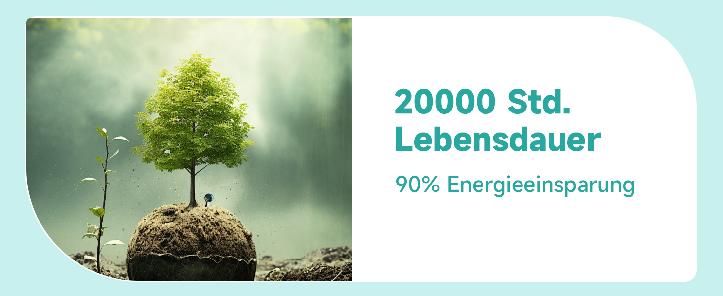 20000 Std. Lebensdauer 90% Energieeinsparung