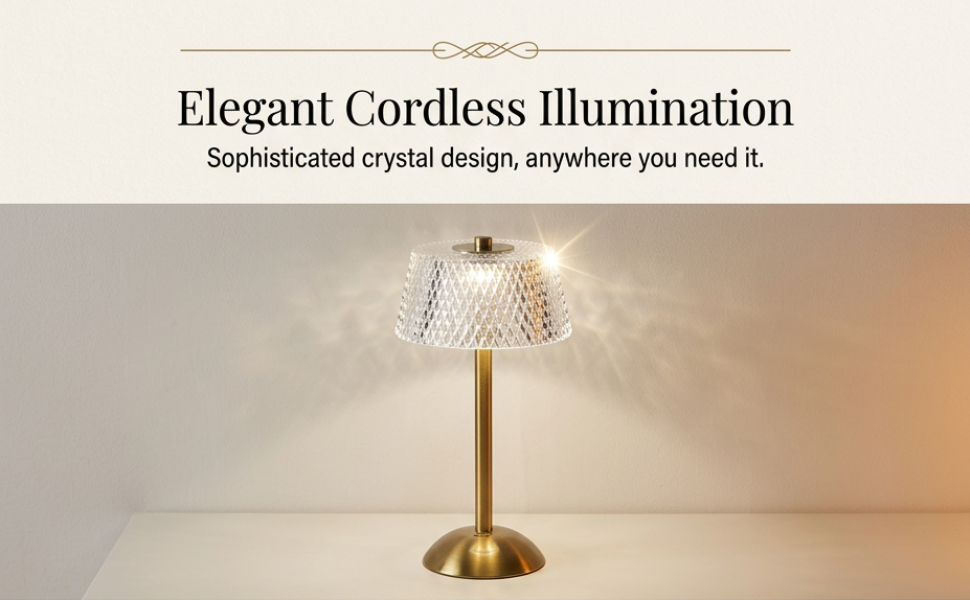 Dimmable Crystal Table Lamp
