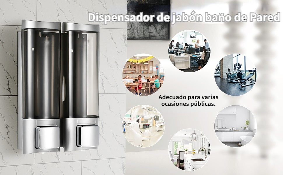 Manual Shampoo and Shower Gel Dispenser and Holder