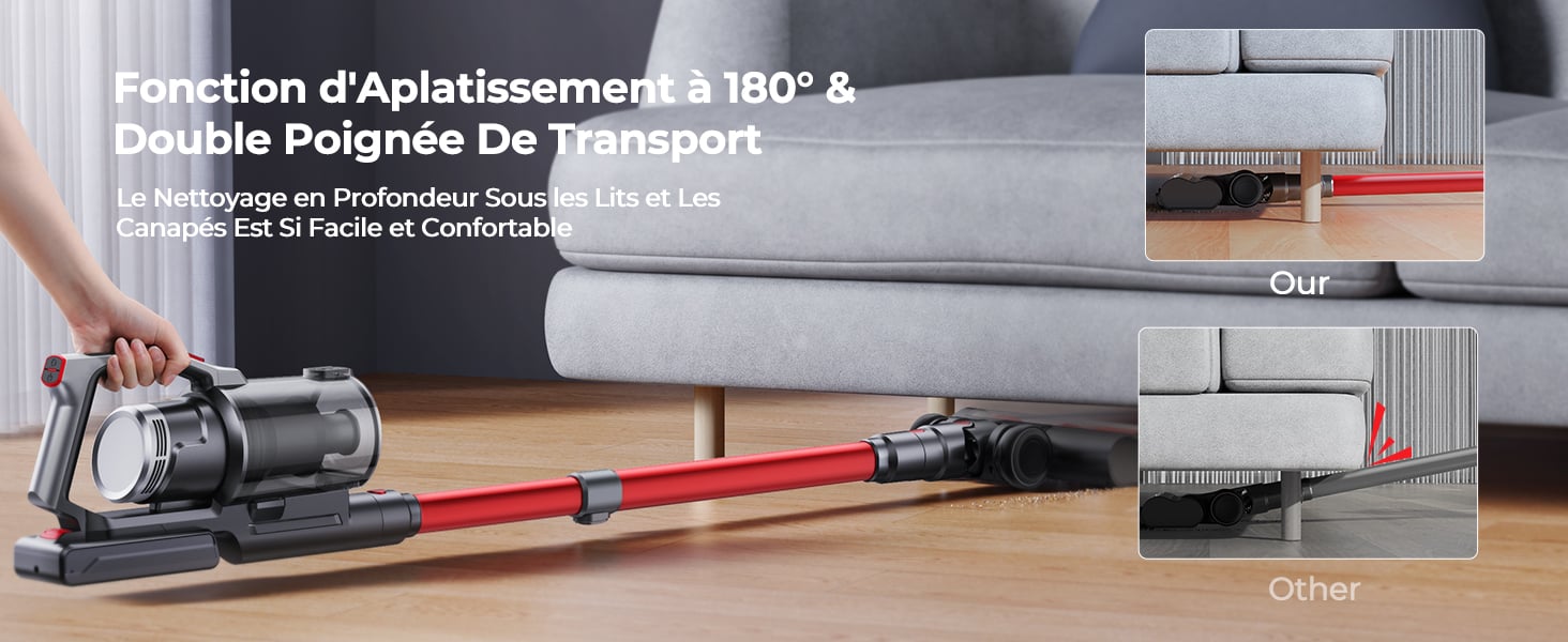 Aspirateur Balai Sans Fil Laresar X11 - Puissance 550W - Autonomie 60 Min - Sans Sac - Neuf