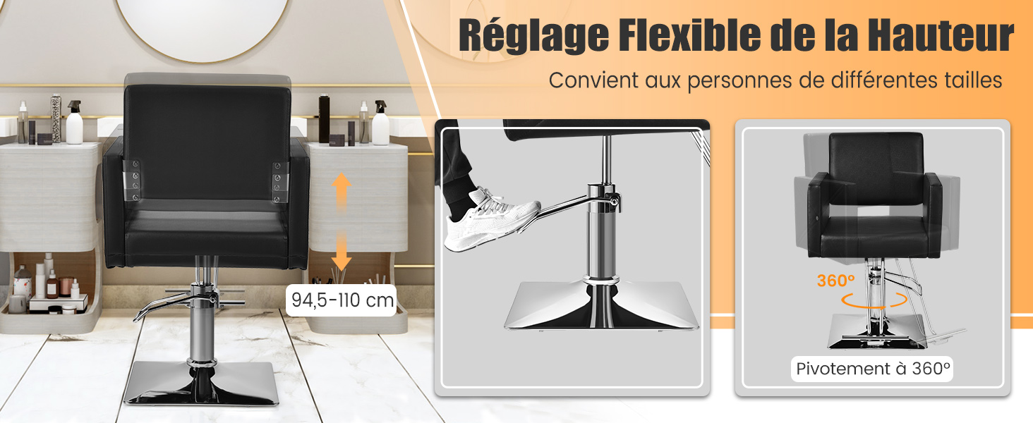 Fauteuil de Coiffure Hydraulique