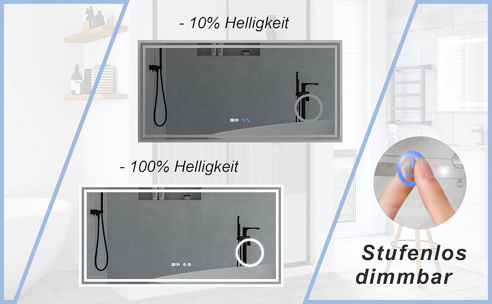 ESSENS Typ D Badspiegel mit LED Beleuchtung