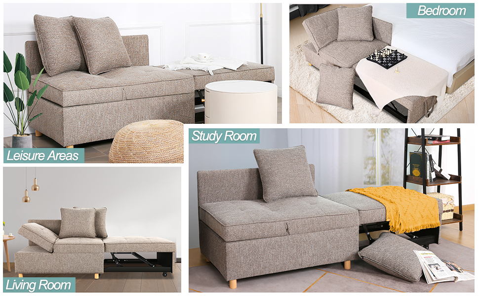 SEJOV Canapé Convertible 4-en-1, 2-3 Places, Chaise Longue/Pouf/Lit Pour Petit Espace - 1m/1.8m - 2 Oreillers - Dossier Réglable à 5 Niveaux - Gris -VIDAXL || Songmics Soldes AAHKMJXYDAFdJAOAIMEbOAchlkWZ0oakZn uVZ0mPidMNbILvCvspZ4oG3fPgIqc1P26RdPiG8KHKUtblW5 ULKvLD1OHzwX jolGWPZGyLZfOEMS