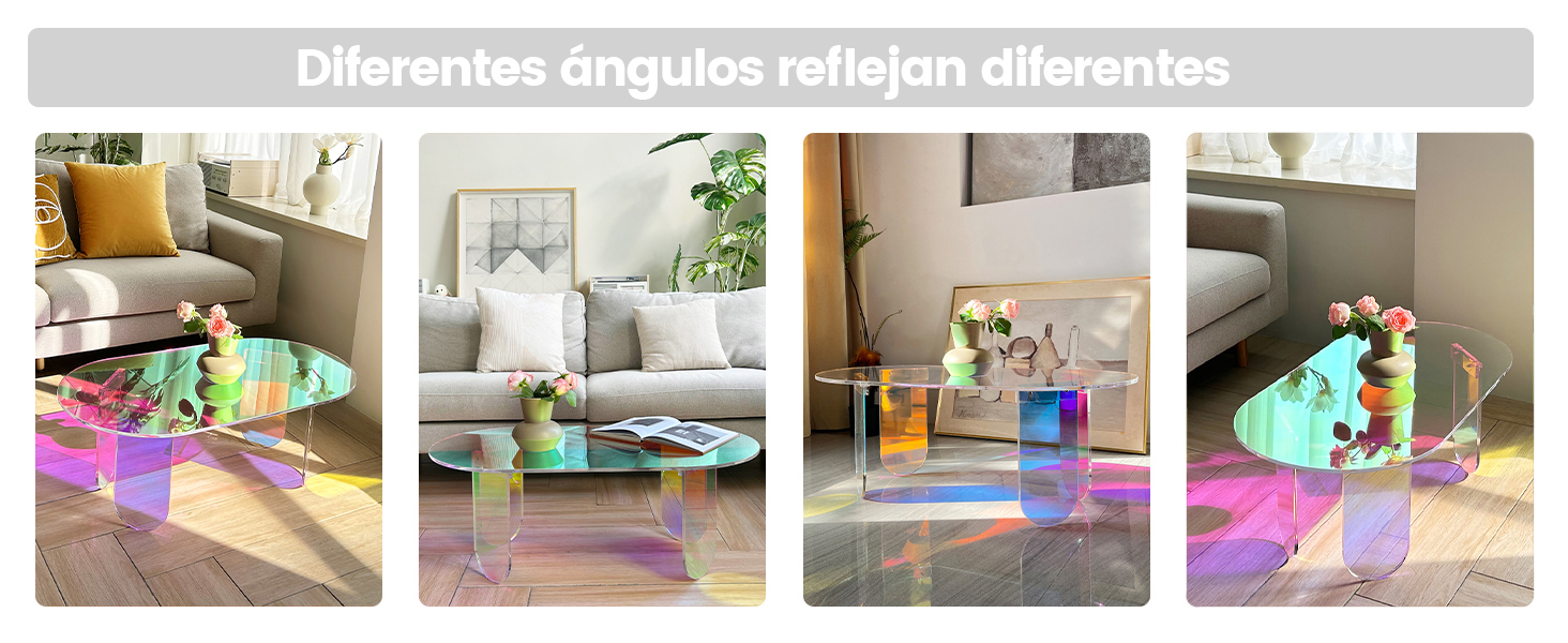 Mesa de centro ovalada, muebles de salón de diseño moderno acíclico