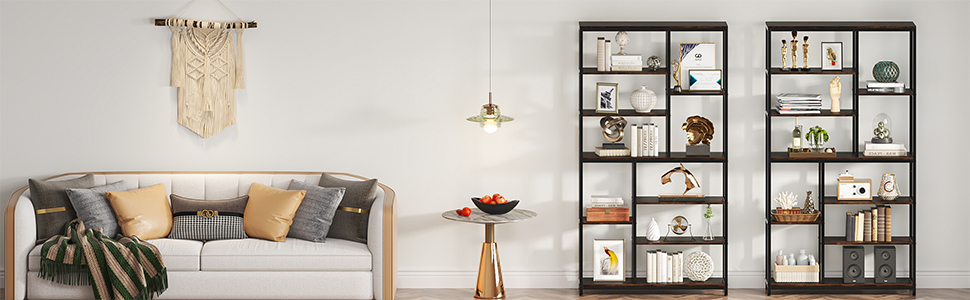 Robuust metalen frame met houten details
