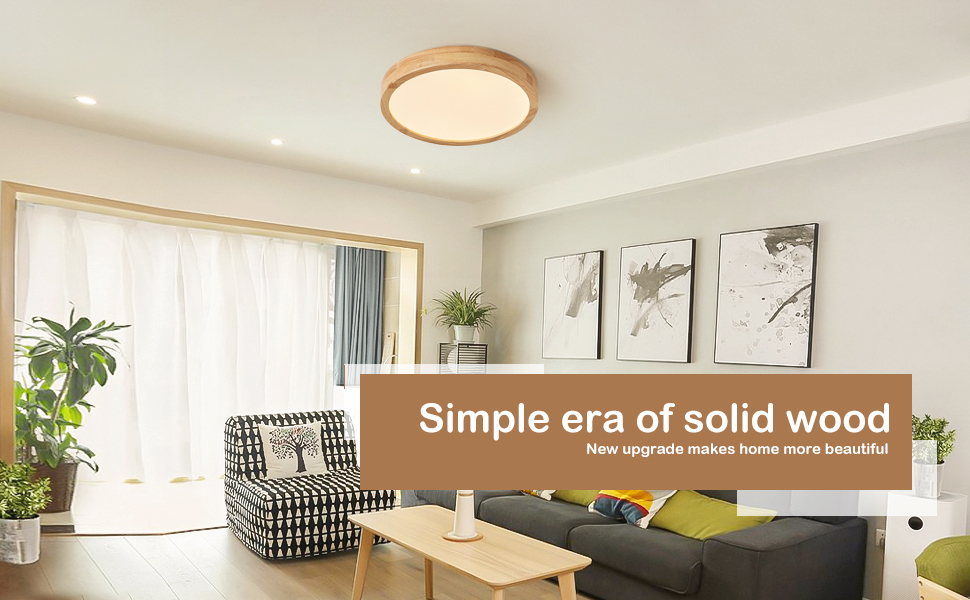 Wood ceiling light