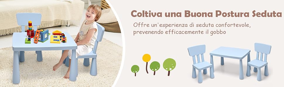 Set Tavolo e Sedie Bambini