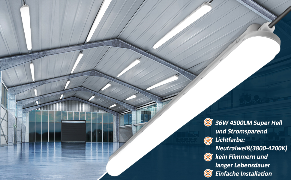 LED Feuchtraumleuchte Deckenleuchte