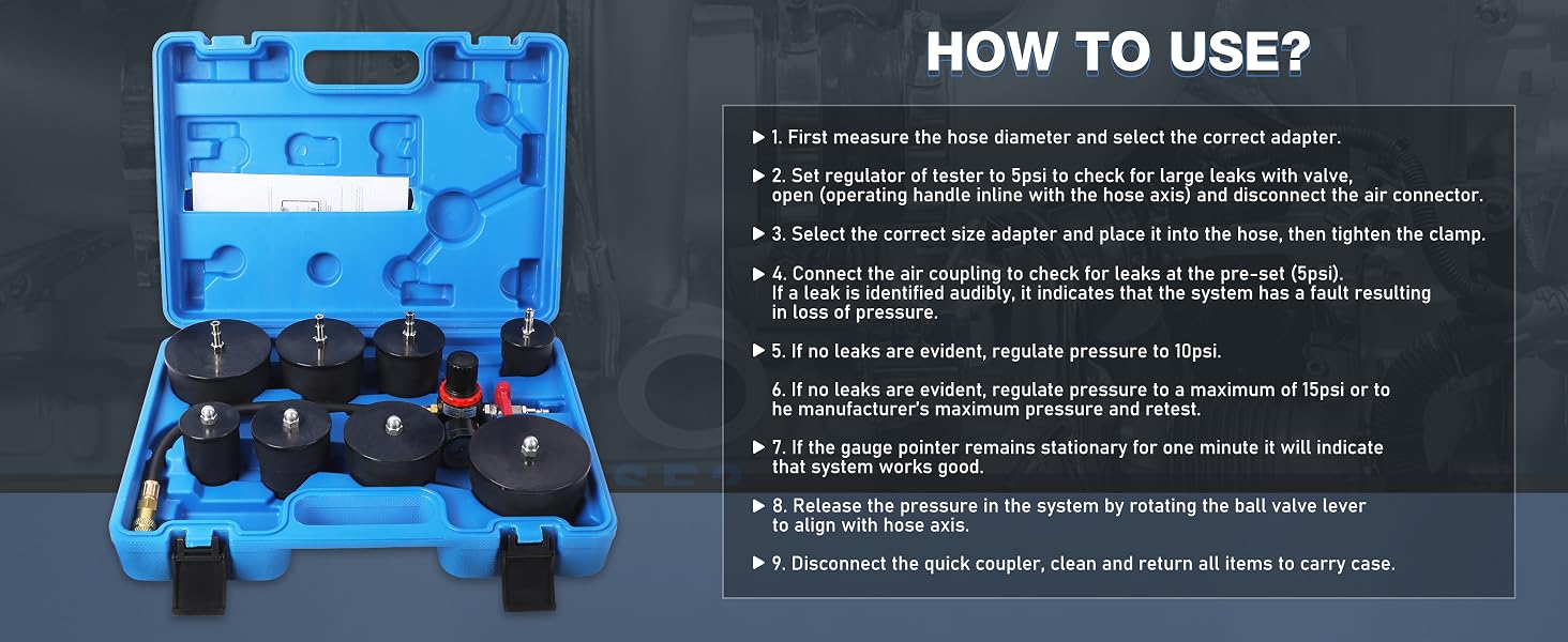 Turbo System Leakage Tester Kit