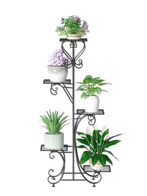 ZZBIQS Métal Étagère à Fleurs, Porte Plantes Fer Forgé, Etagere Plante  Extérieur Intérieur de 8 Niveaux, Idéal pour Maison Balcon Terrasse Jardin  (141x43x22cm, Blanc) : : Jardin