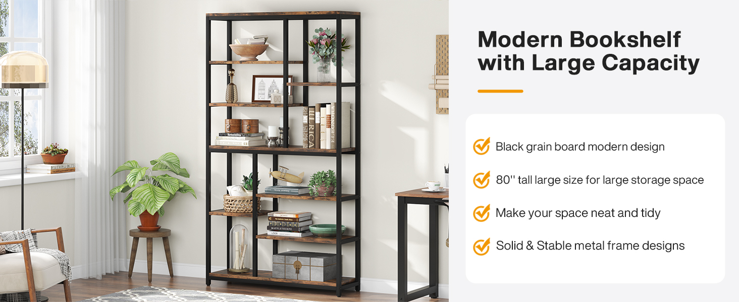 Robuust metalen frame met houten details