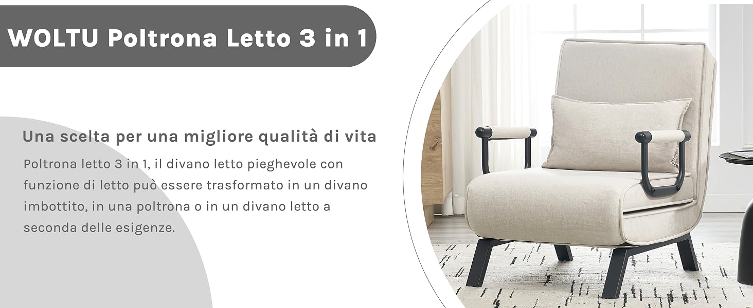 Divano Letto Trasformabile 3 in 1
