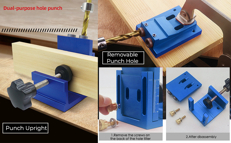 Plancha de perforación ajustable con ranura para bolsa