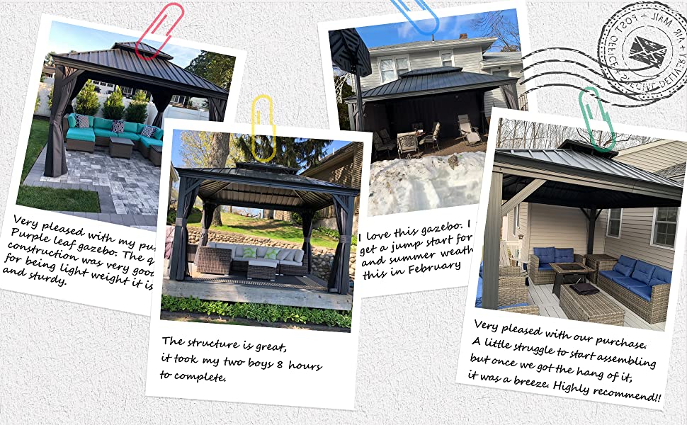 Gazebo with fabric curtains