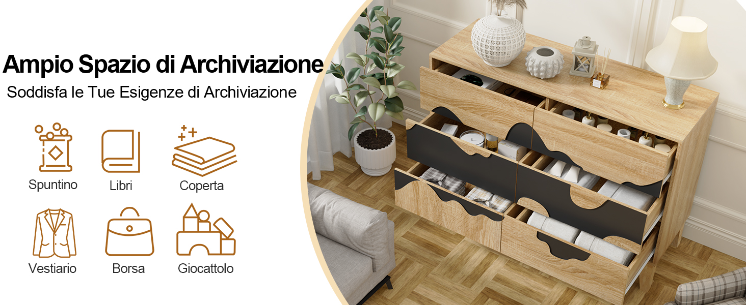 ampio spazio di archiviazione