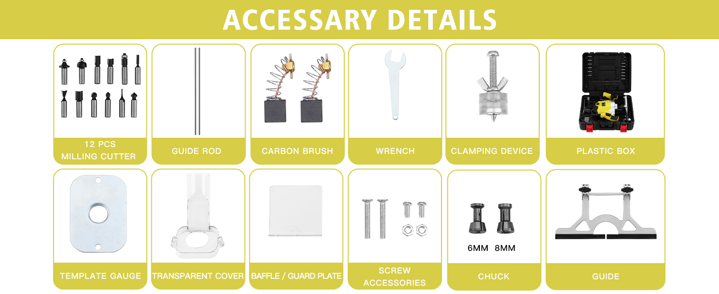 Le texte indique « DÉTAILS DES ACCESSOIRES ».