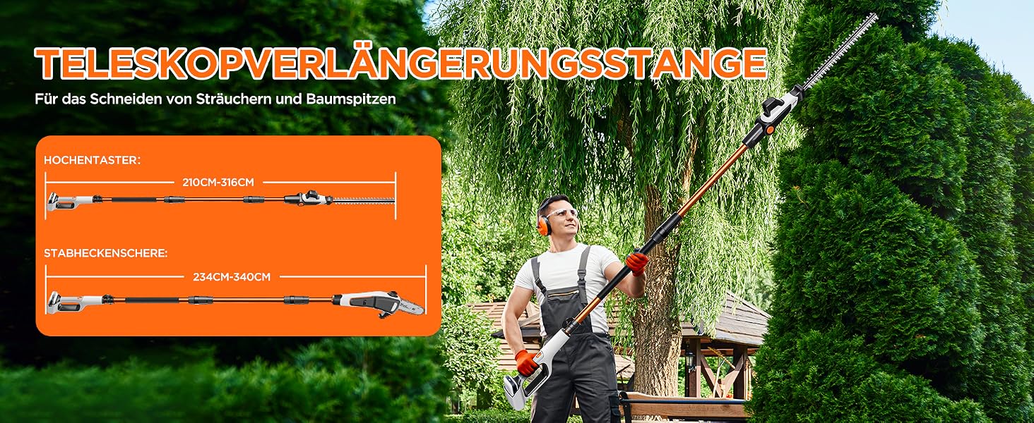 ein Mann mit einer Kettensäge in der Hand