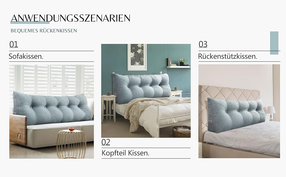 Homecozy Rückenkissen Rückenlehne Lesekissen