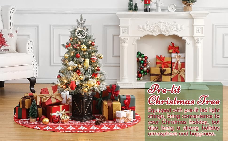 Sapin de Noël artificiel avec éclairage