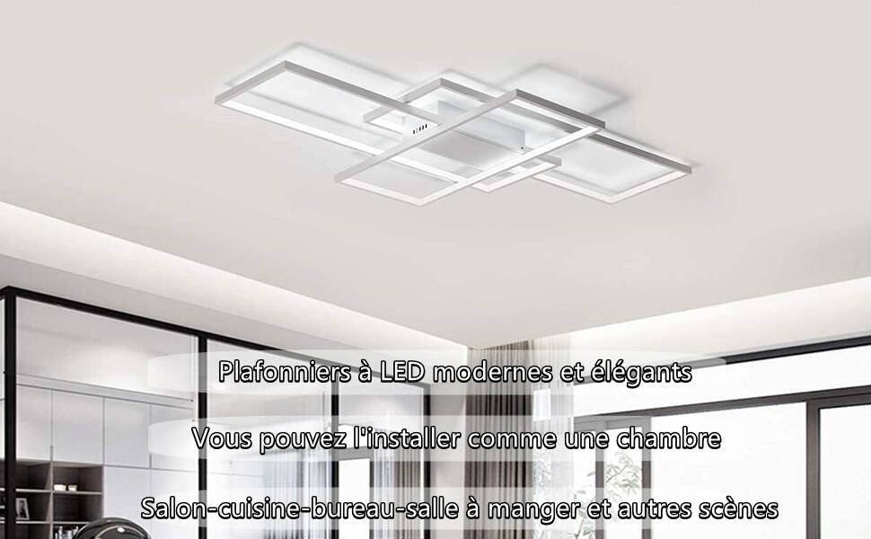 plafonnier led moderne pour salon intensité variable