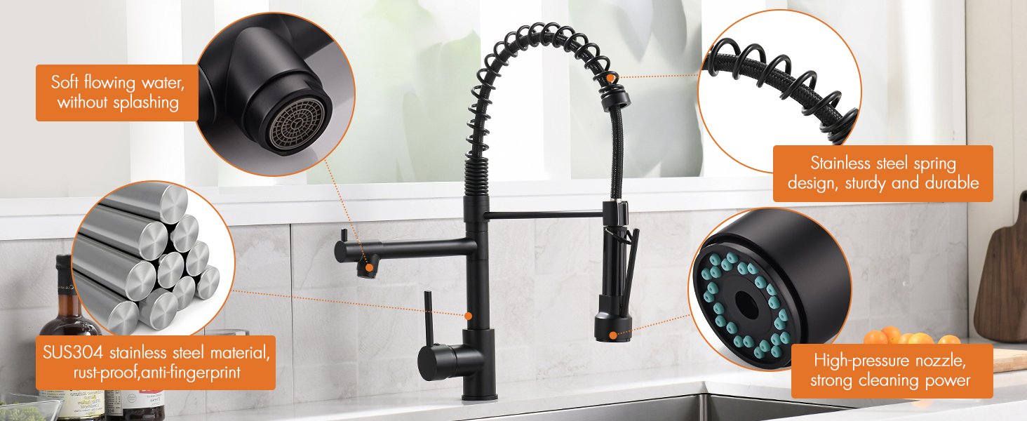 kitchen faucet matte black