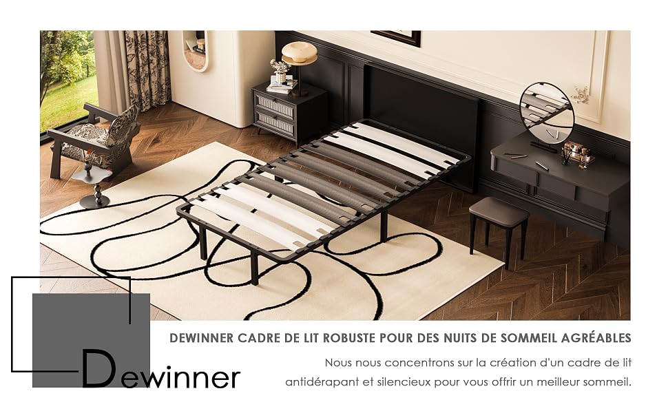 Cadre de lit de marque Dewinner
