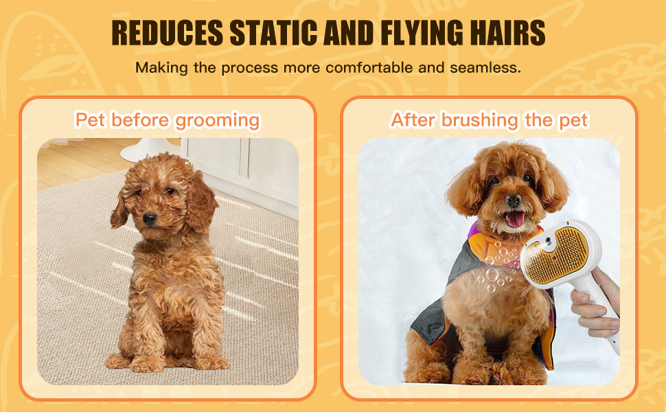 pet spray hair removal comb