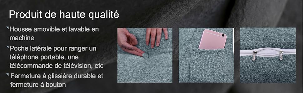 VERCART Coussin Lombaire Cale Oreiller de Lecture Coussin
