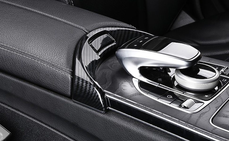 Caja de almacenamiento para reposabrazos de consola central, embellecedor de cubierta protectora para interruptor de botón de liberación para Mercedes Benz