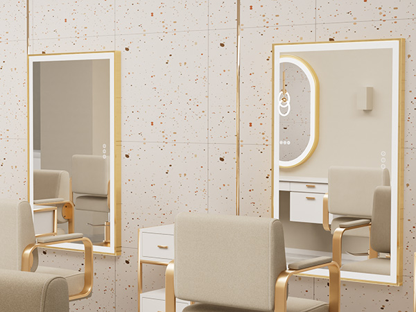 LUVODI SPECCHIO BAGNO CON FRONTALE LUCE LED LUSSO DECORATIVO CASA