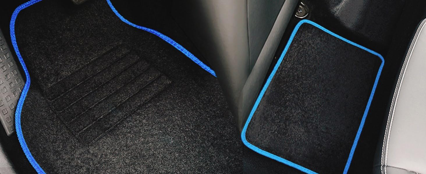 the car floor mats are designed to be used in the car.