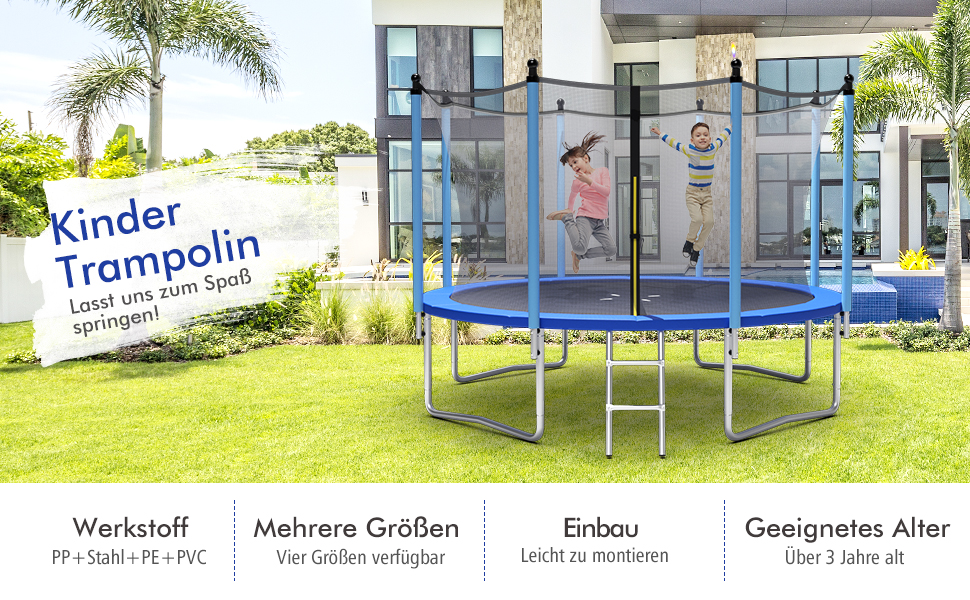 Trampolin outdoor 244cm Indoor-/Outdoortrampolin 305cm Gartentrampolin 366cm 427cm Kindertrampolin