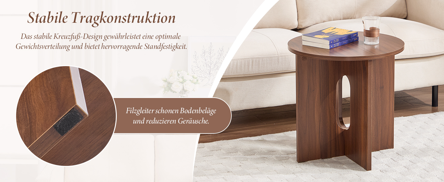 Der Text lautet „Bild 7“ und „Stabile Tischbeinkonstruktion“.