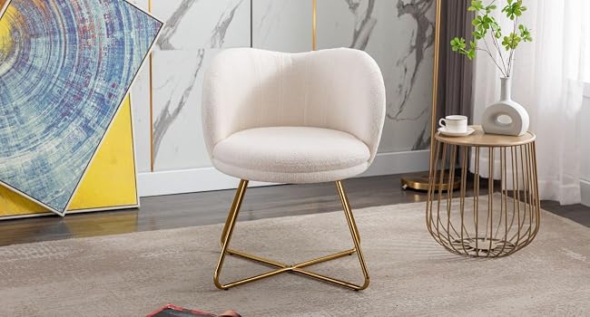 chaise fausse fourrue chamre chaise accoudois chaise pied doree