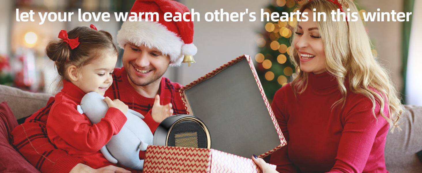 Text reads: 'let your love warm each other's hearts in the winter'. Winter-themed images featuring red clothing and seasonal decorations.