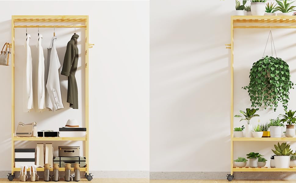 Armadio aperto guardaroba scaffalatura appendiabiti ingresso scaffale porta abiti attaccapanni