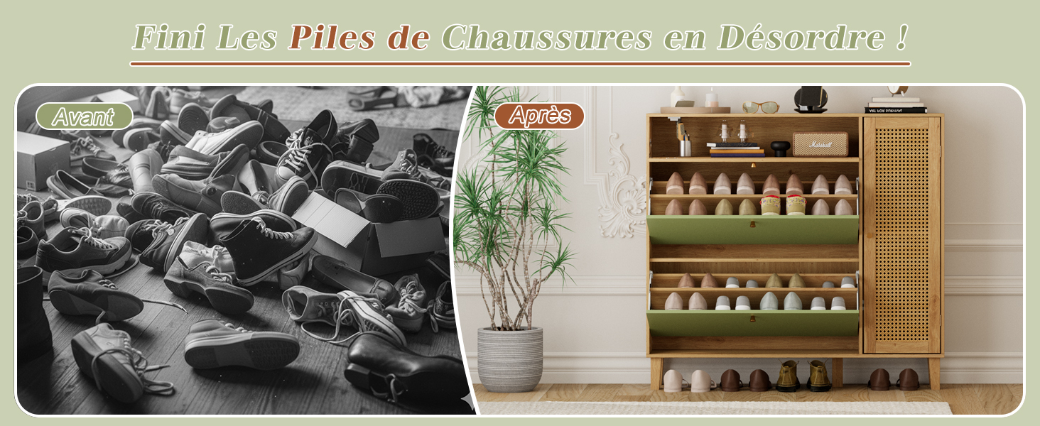 Vue intérieure d'une étagère en bois organisée ou d'un système de rangement fixé au mur, présentant divers articles dans un agencement soigné.