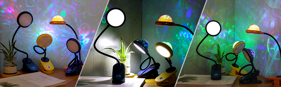  Lámpara de lectura LED recargable con clip